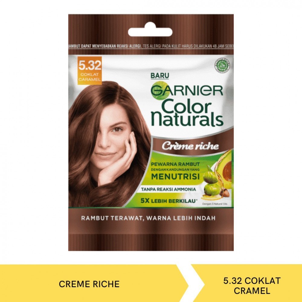 GARNIER SEMIR RAMBUT 5.32 COKLAT CARAMEL 20 ML